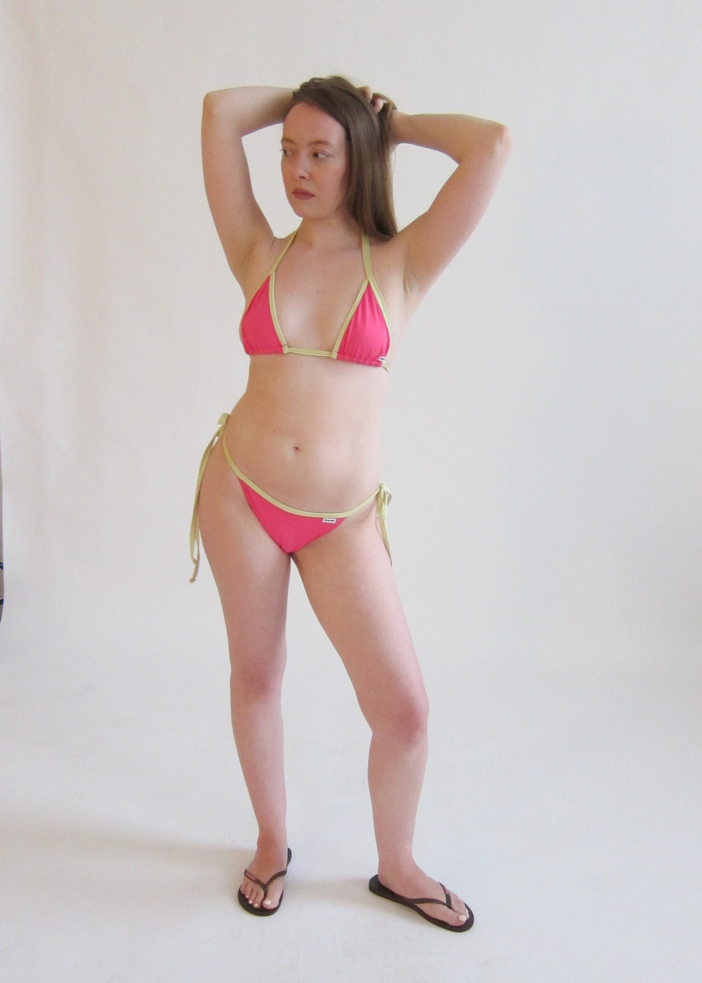 Ruched Thong Bottom - Berry / Ambrosia