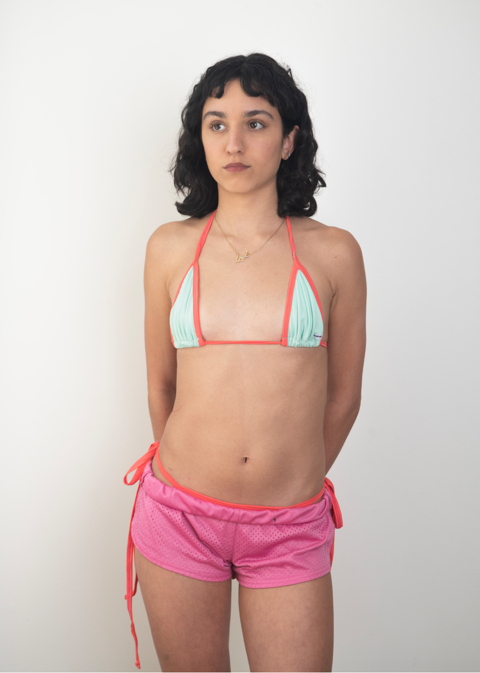 String Bikini Top Mint / Scarlet